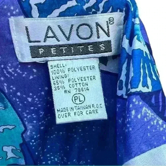Vintage Lavon Purple Blue Psychedelic Funky Seashell Windbreaker Jacket size LP - Picture 10 of 13